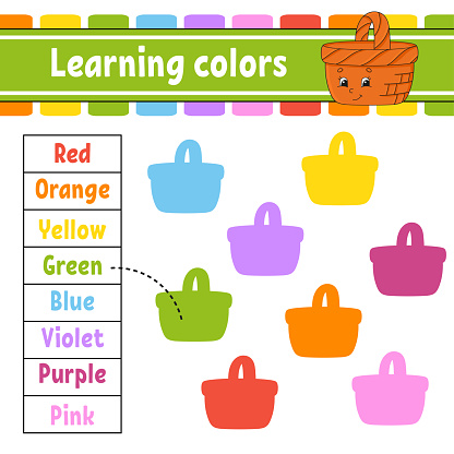 Color Logic Learning Colors Logic Puzzle For Kids Education Developing Worksheet ...
