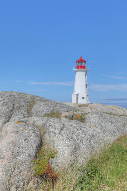 istock Vertical of Peggy's Cove Lighthouse, Nova Scotia, Canada 1304721598