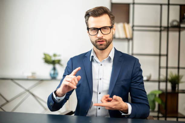 istock Young bearded entrepreneur man with copy space 1304724686