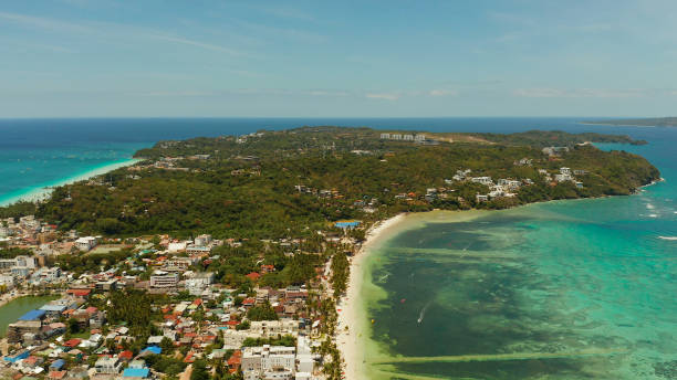 istock Tropical island with sandy beach, Boracay, Philippines 1304728975
