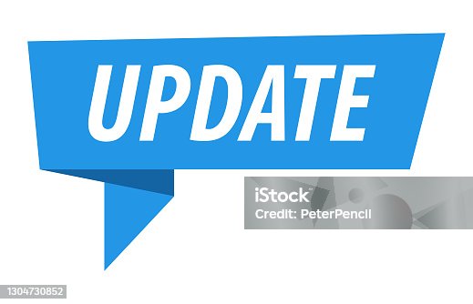 istock Update - Banner, Speech Bubble, Label, Ribbon Template. Vector Stock Illustration 1304730852