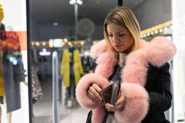 istock Shopaholic spend almost everything on shopping 1304741437