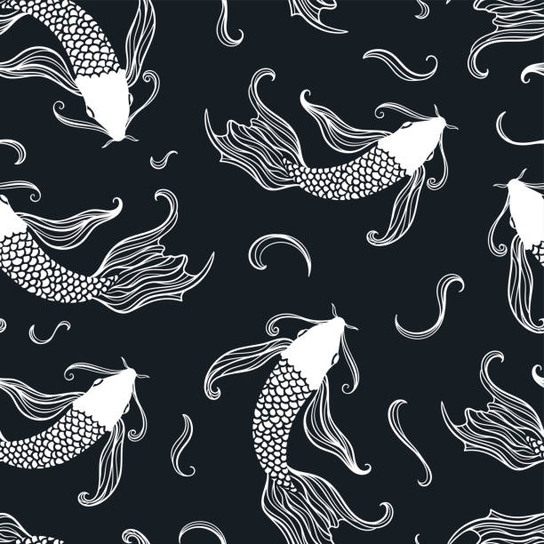 Peces Koi Arte Vectorial Diseño De Fondo Para Tela Y La Decoración Vectores Libres de Derechos - iStock Peces Koi Arte Vectorial Diseño De Fondo Para Tela Y La Decoración Vectores Libres de Derechos - iStock