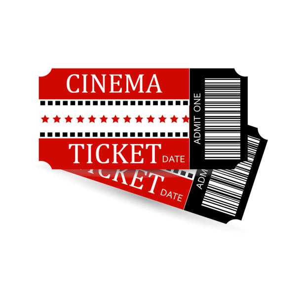 istock Two cinema tickets, colorful graphic icon design. Vector illustration. 1304744942
