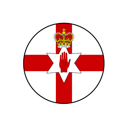 北アイルランドアルスターバナー旗ベクトルプッシュボタンは英国の円の部分 イギリスのベクターアート素材や画像を多数ご用意 イギリス