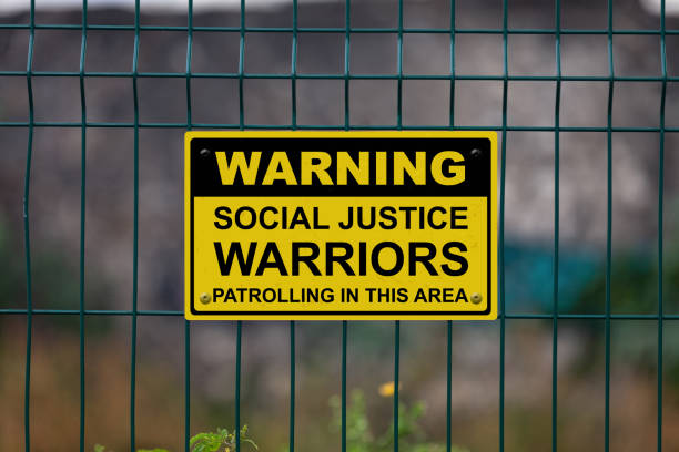 istock Warning - Social justice warriors patrolling in this area 1304746132