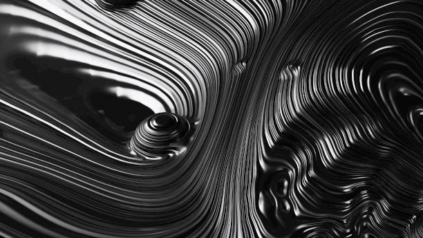istock 3d render of metal objects, generative shapes 1304746508