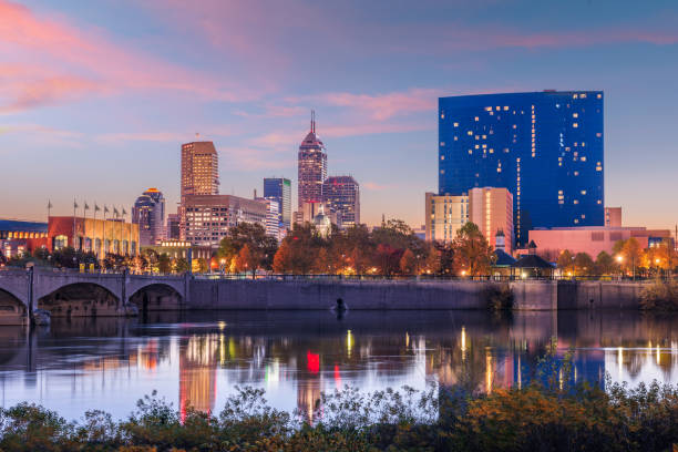 istock Indianapolis, Indiana, USA skyline on the White River 1304748476