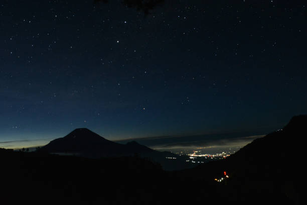 istock Night view of Mount Prau 1304751830