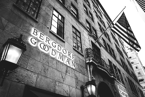 New York,NY USA - December 5, 2020 “Bergdorf GoodMan located at 754 5th Ave New York City,NY”