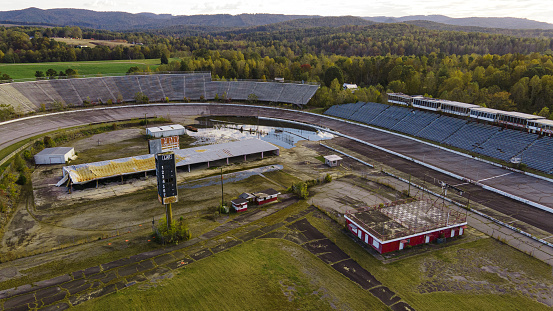 An abandoned NASCAR race track, formerly known as the North Wilkesboro Speedway, operated from 1949 to 1996 in Wilkesboro, North Carolina.