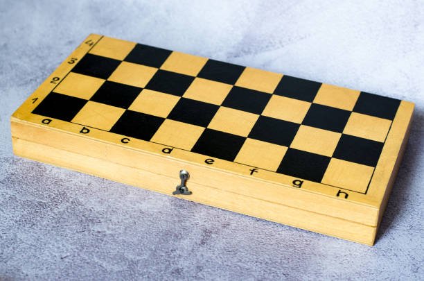 istock Closed wooden chess board 1304767387