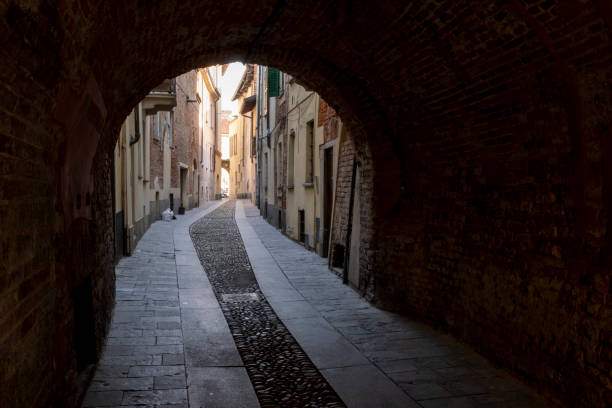 empty street in Pavia