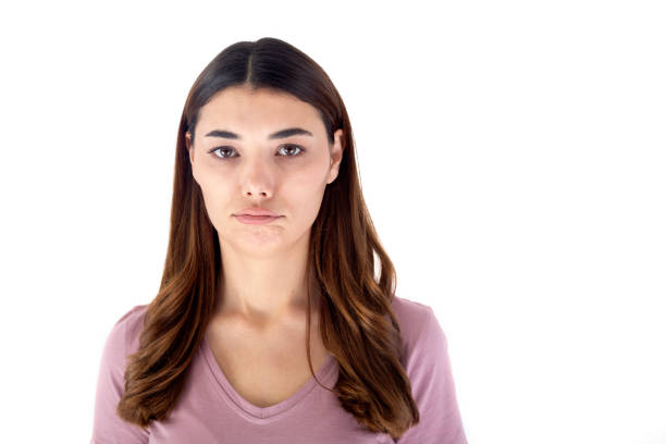 istock young woman make emotional face 1304772355