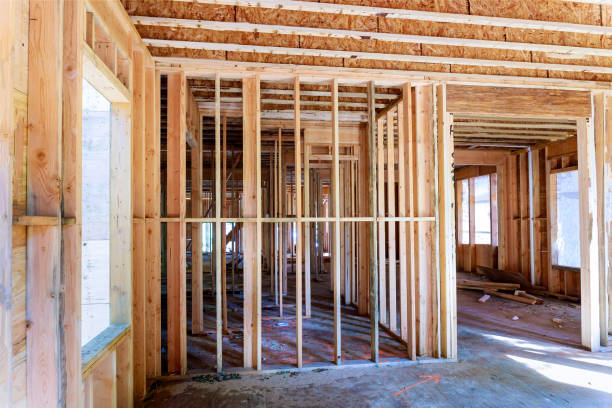 istock Framing beam of new house under construction home framing 1304773458