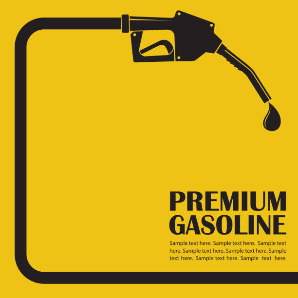 plakat stacji benzynowej - fuel pump symbol gauge gasoline stock illustrations