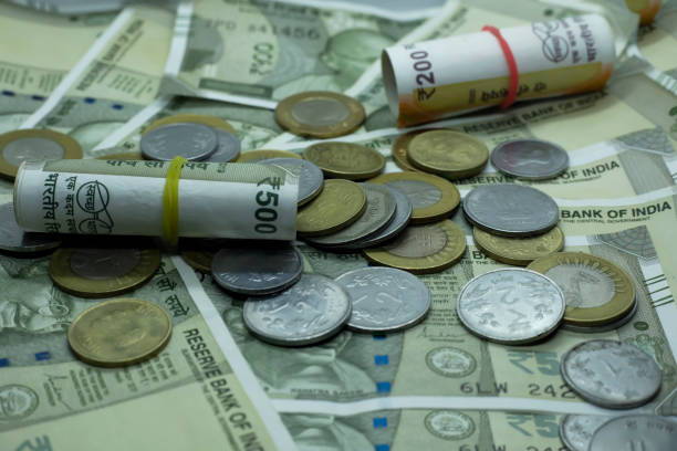 istock Image of Indian currency and coin 1304776457
