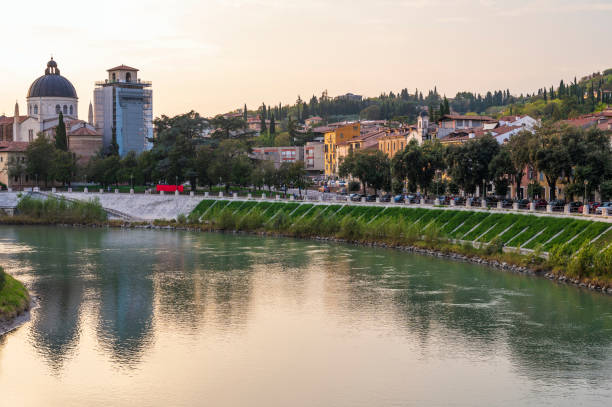istock Adige river flowing inside Verona, Italy 1304776631