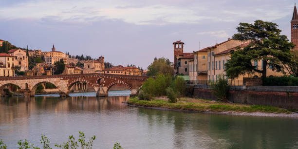 istock Adige river flowing inside Verona, Italy 1304776699