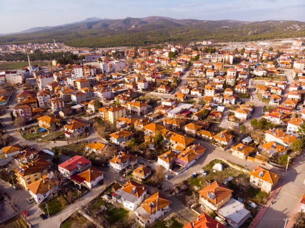 istock Top view over city Cavdir in sunny day. Turkey 1304777498