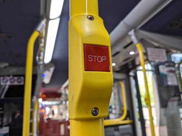 istock a red 'Stop' button inside a metro bus in Seattle 1304784880
