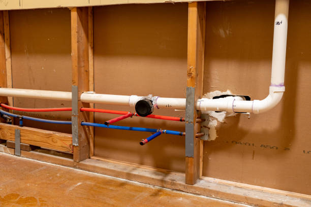 istock Plumbing pipes in kitchen renovation 1304785006