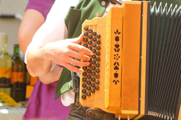 harmonica ou instrument de musique accordéon - folk song photos et images de collection