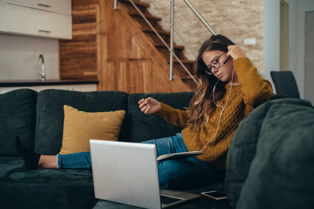 istock Studying and listening to music is the best combo 1304789006