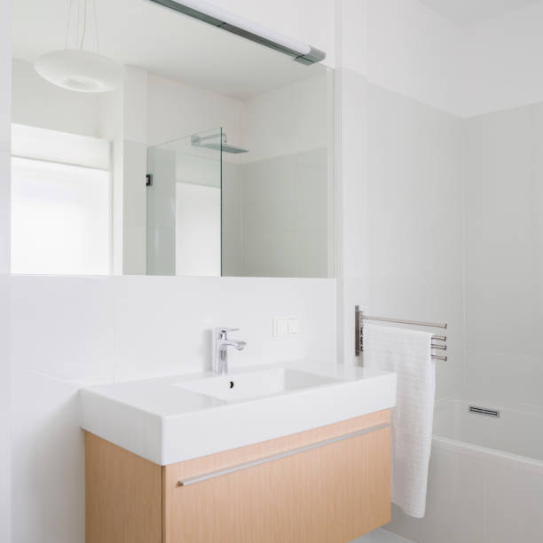 istock Classic and simple bathroom washbasin 1304791817