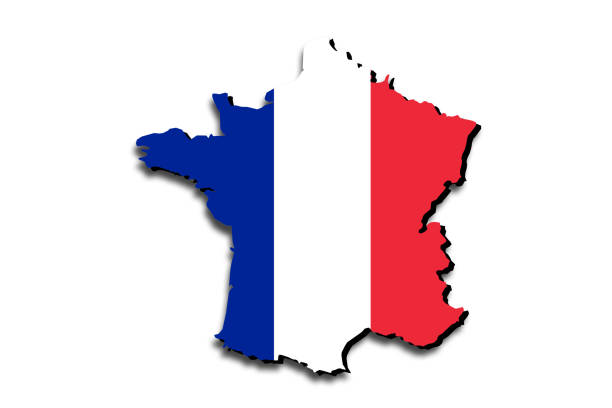 istock Outline map of France 1304793497