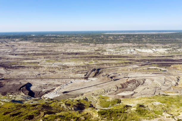 istock Aerial View of Open Pit Coal Mine 1304799878