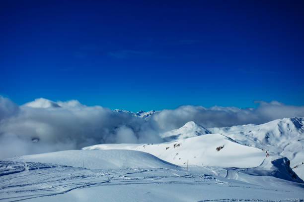 The Swiss Alps in Winter in the Region of Gstaad Berner Oberland