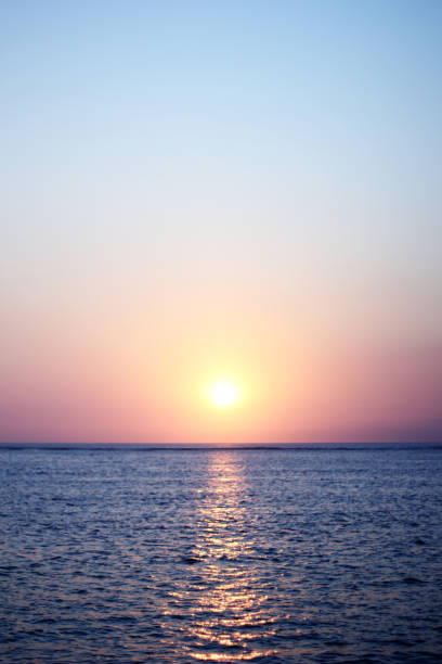 istock Beautiful sunsite in the blue sea 1304804360