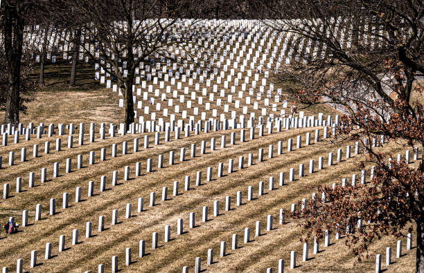 jefferson barracks national cemetery a st. louis, missouri. - barracks foto e immagini stock