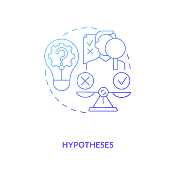 ikona koncepcji hipotezy - hypothesis stock illustrations