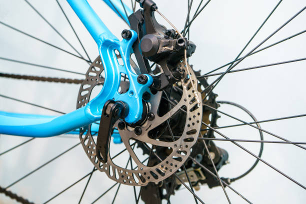 istock Bicycle disc brake close up picture on clean background 1304816755