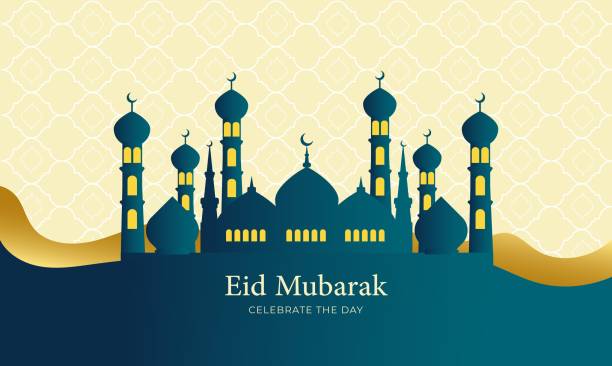 ilustrações de stock, clip art, desenhos animados e ícones de eid mubarak greeting background design - turkish arch