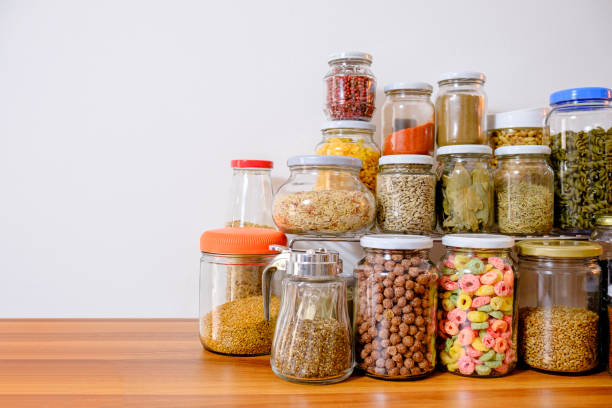 istock Pantry full of pots with grains 1304818238