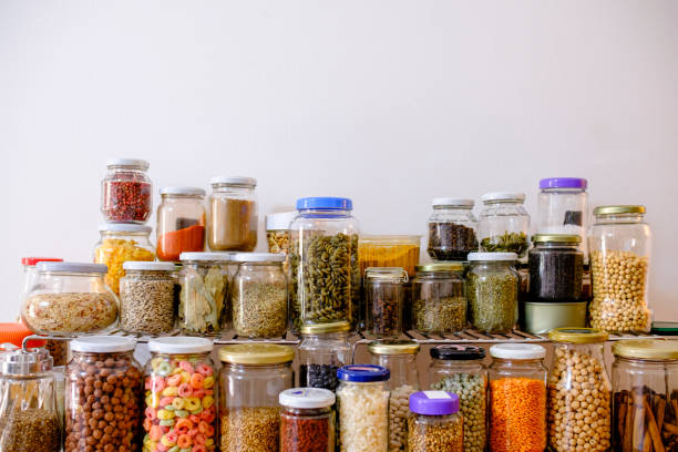 istock Glass jars with food 1304818239