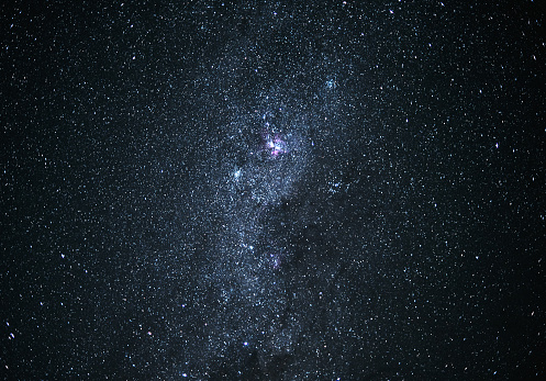 Shot of the sky on a dark starry night