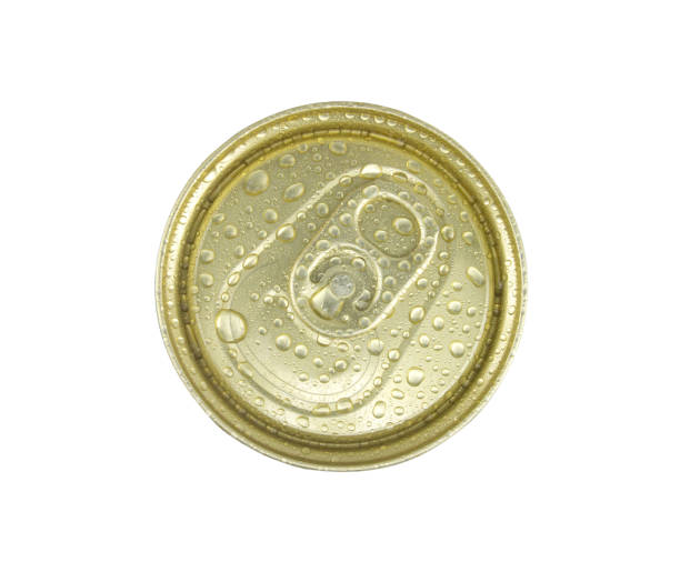 istock Aluminum cans top view isolated on white background.Clipping path 1304824412
