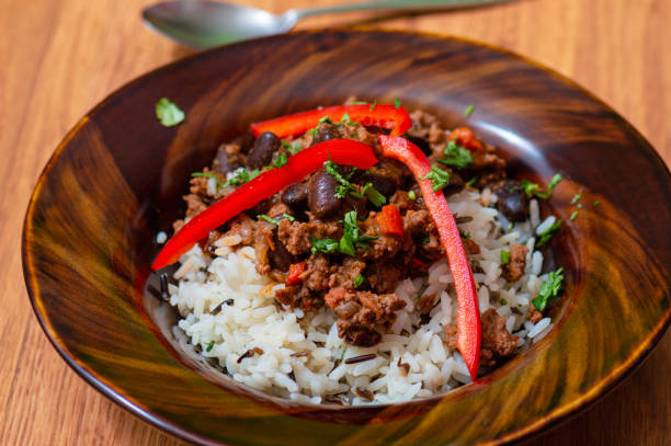 istock Chili Con Carne with wild rice and red pepper 1304825602