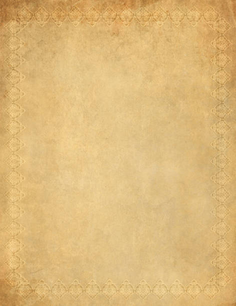 istock Old grunge paper with ornamental border. 1304826695
