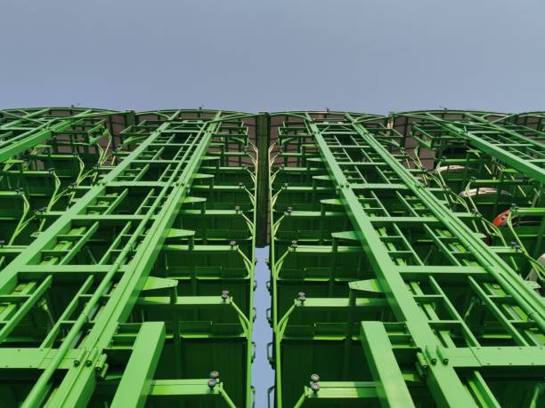 istock car park lift steel green high 1304827318