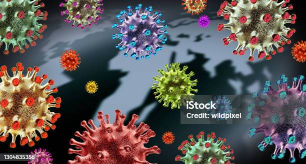 Global Virus Variant Stock Photo - Download Image Now - Coronavirus, Genetic Variant, Virus