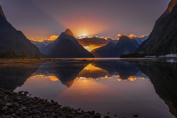 istock Milford Sound Dark sunset 1304835959