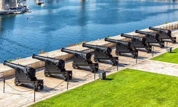 istock Old cannons in city Valletta, Malta 1304839355