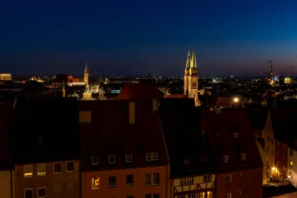 Nuremberg at night.