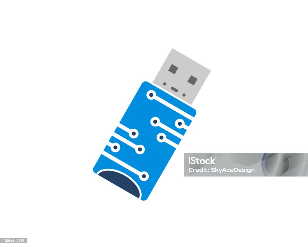 Flash Disk With Tech Circuit Inside Stock Illustration - Download Image ...