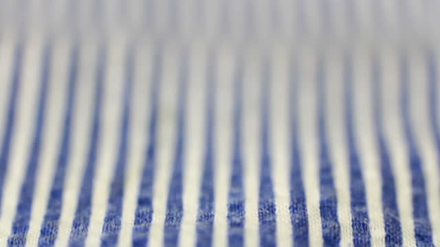 Blue and white line cotton background. Fabric textile texture